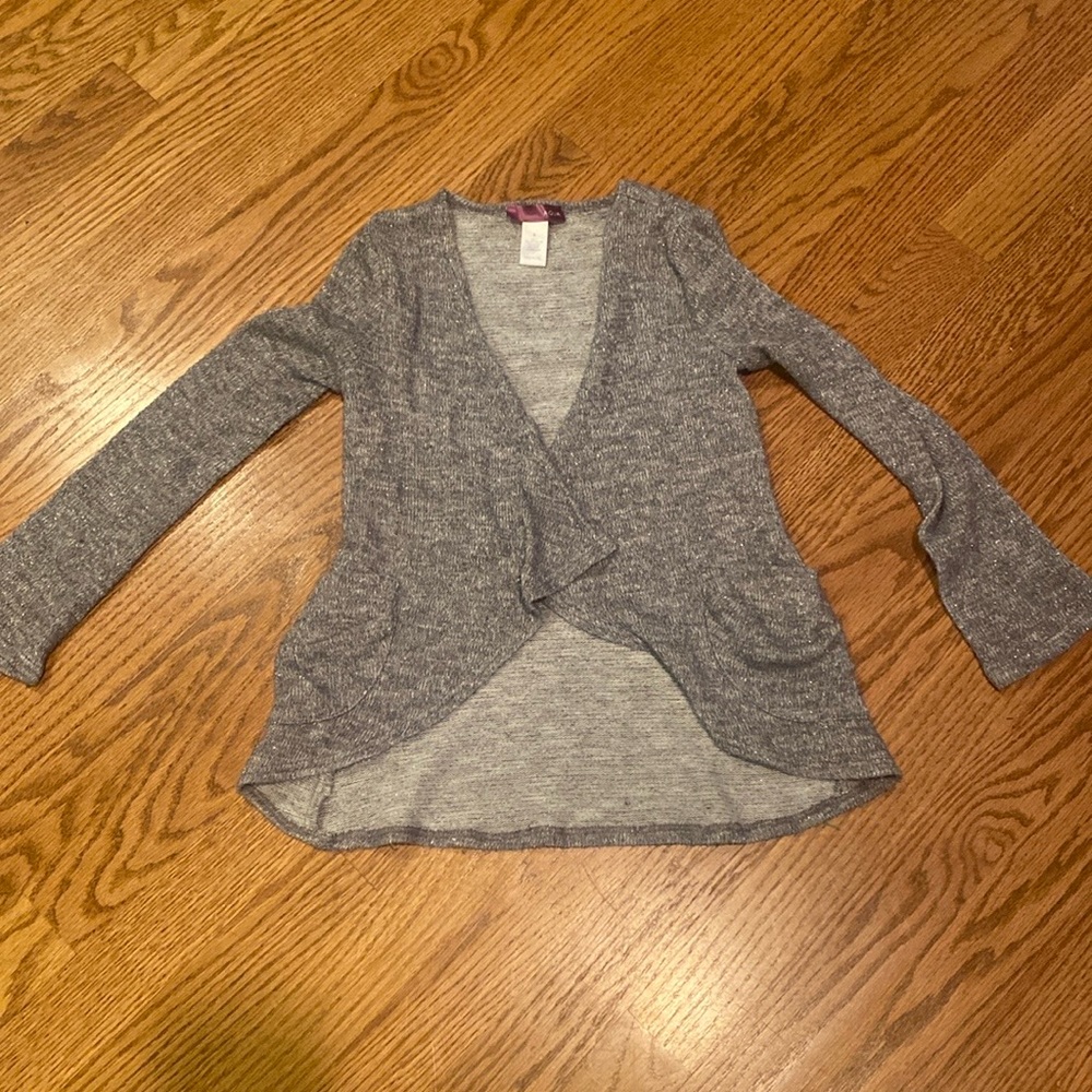 Aqua open cardigan sweater
